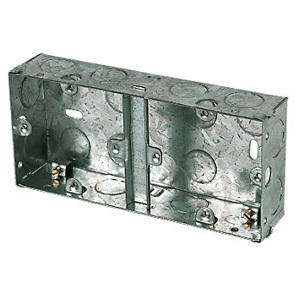 Dual 1 Gang Knock Out Box 35mm