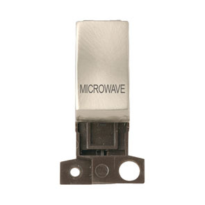 13A Resistive 10A DP Switch Satin Chrome Microwave