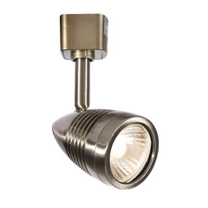 240V Satin Nickel Acorn Track Spot