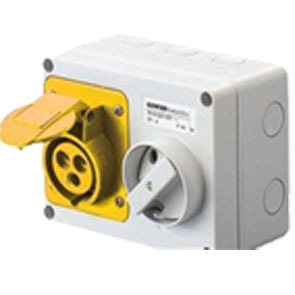 32A 2P+E 110V Horizontal Interlocked Socket