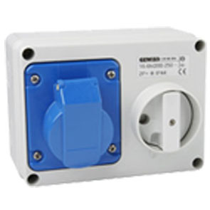 32A 2P+E 230V Horizontal Interlocked Socket