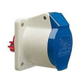 Panel Socket 16A 3P 240V Blue