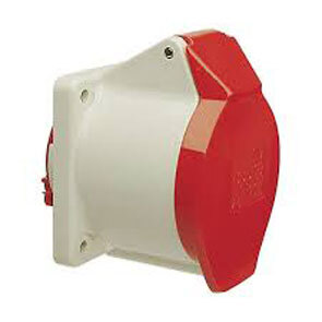 Panel Socket 16A 4Pin 415V Red