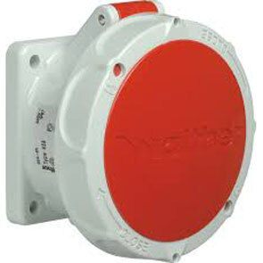 Panel Socket 16A 5Pin 415V Red