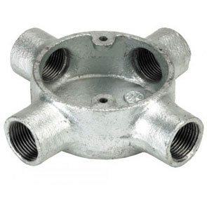 20mm Circular Conduit Box Intersection Galv