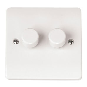 2 Gang Dimmer Plate Only **Requires Modules**
