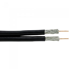 Twin Black Satellite Cable 100M