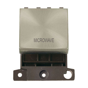 Microwave 20A DP Switch Satin Chrome