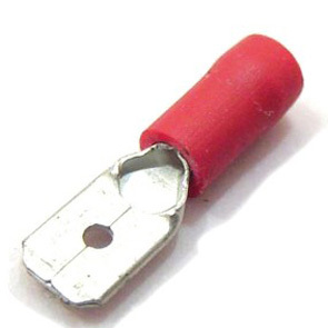 Pre Ins Terminal Red Spade 4mm