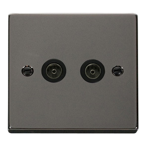 Twin Coaxial Socket Outlet