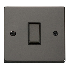 1 Gang 2 Way Ingot 10A Switch Black Nickel