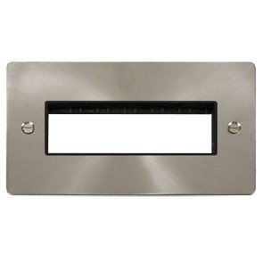 2 Gang Plate 6 In-Line Switch Aperture