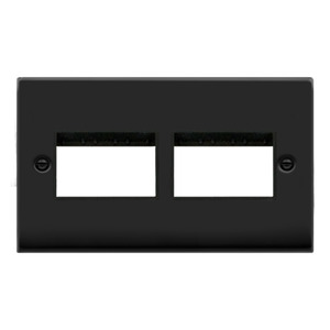 Frontplate, MiniGrid 2 Gang 2×3 Aperture, Black Gasket Victorian