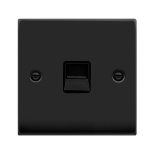 Socket, Telephone Master Single, Black Insert Victorian