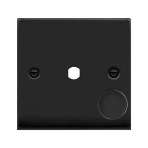 Frontplate, 1 Gang Dimmer & Knob 1 Module, Black Gasket Victorian
