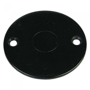 PVC Conduit 66mm Circular Box Lid Black