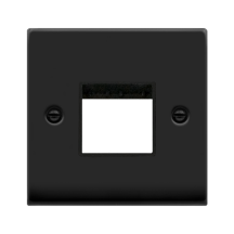 Frontplate, 1 Gang 2 Aperture, Black Gasket Victorian