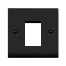 Frontplate, 1 Gang 1 Aperture, Black & White Gasket Victorian