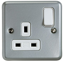 M/Clad 13A 1G DP Switched Socket