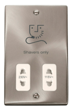 Dual Voltage Shaver Socket Outlet 115/230V