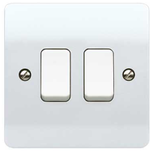 10A 2G Sp 2 Way Plateswitch