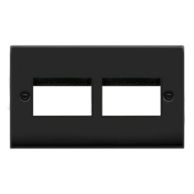 Frontplate, MiniGrid 2 Gang 2×3 Aperture, Black Gasket Victorian