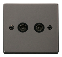 Twin Coaxial Socket Outlet