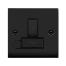 Connection Unit, Ingot Switched c/w Flex Outlet, Black Insert Victorian