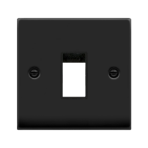 Frontplate, 1 Gang 1 Aperture, Black Gasket Victorian