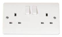 13A 2 Gang Socket Outlet DP Switched Clean Clean Earth