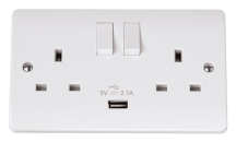 Mode 13A 2G Switched Socket With 2.1A Usb Outlet
