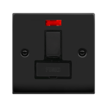 Connection Unit, Ingot Switched c/w Neon, Black Insert Victorian