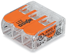 4.0mm2 Lever Connector 3 Pole 32A Box 50