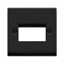 Frontplate, 1 Gang 3 Aperture, Black Gasket Victorian