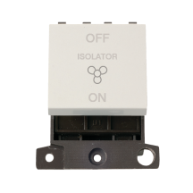 10A 3 Pole Fan Isolator Module Polar White