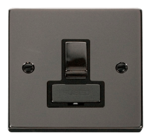 13A Fused Spur Ingot Switches Black Nickel