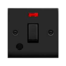 Switch, Ingot DP c/w Flex Outlet & Neon, Black Insert Victorian