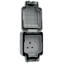 Socket, 1 Gang DP Switched IP66