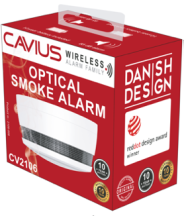 Smoke Alarm, Battery Powered Optical Built In RF
