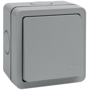 Hager WXPPS12 Switch 1G 2Way IP66 10AX
