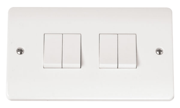Click CMA019 Plateswitch 4G 2W 10A Whi