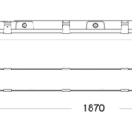 JCC JC180073 LED Btn Sgl 39W 1800mm IP65