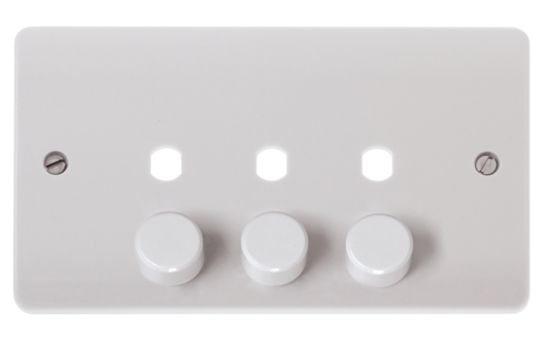 Click CMA147PL 3G Dbl Dimmer Plt & Knob