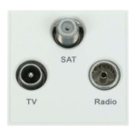 Click MM430WH Socket TV FM Sat Whi