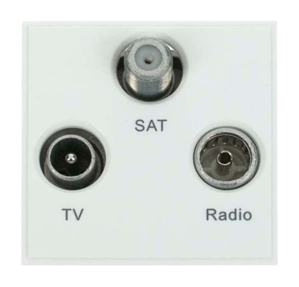 Click MM430WH Socket TV FM Sat Whi