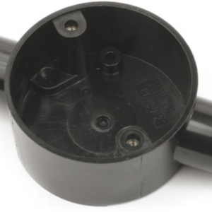 U/Volt CB20/2BK Through Box 20mm Black