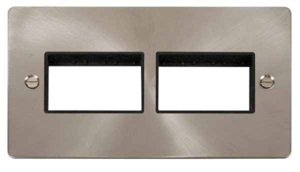Click FPBS406BK Frontplate 2G 6Aperture
