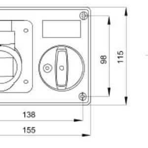Gewiss GW66012 Socket 32A 110V 2P+E