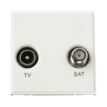 Click MM425WH Socket TV Sat Whi