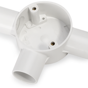 U/Volt CB25/3WH Tee Circ Box 25mm White